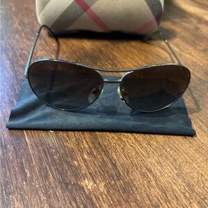 Burberry Aviator-Style Sunglasses in Dark Brown/Black